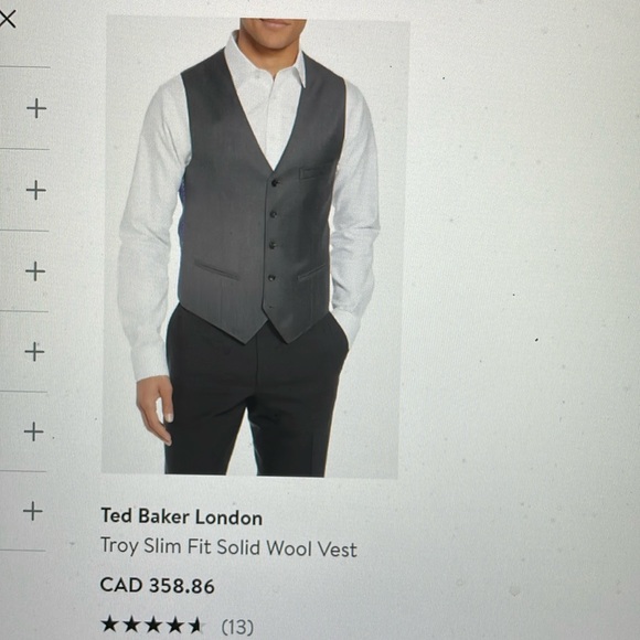 Ted baker 100% wool modern fit vest- new - Picture 2 of 11